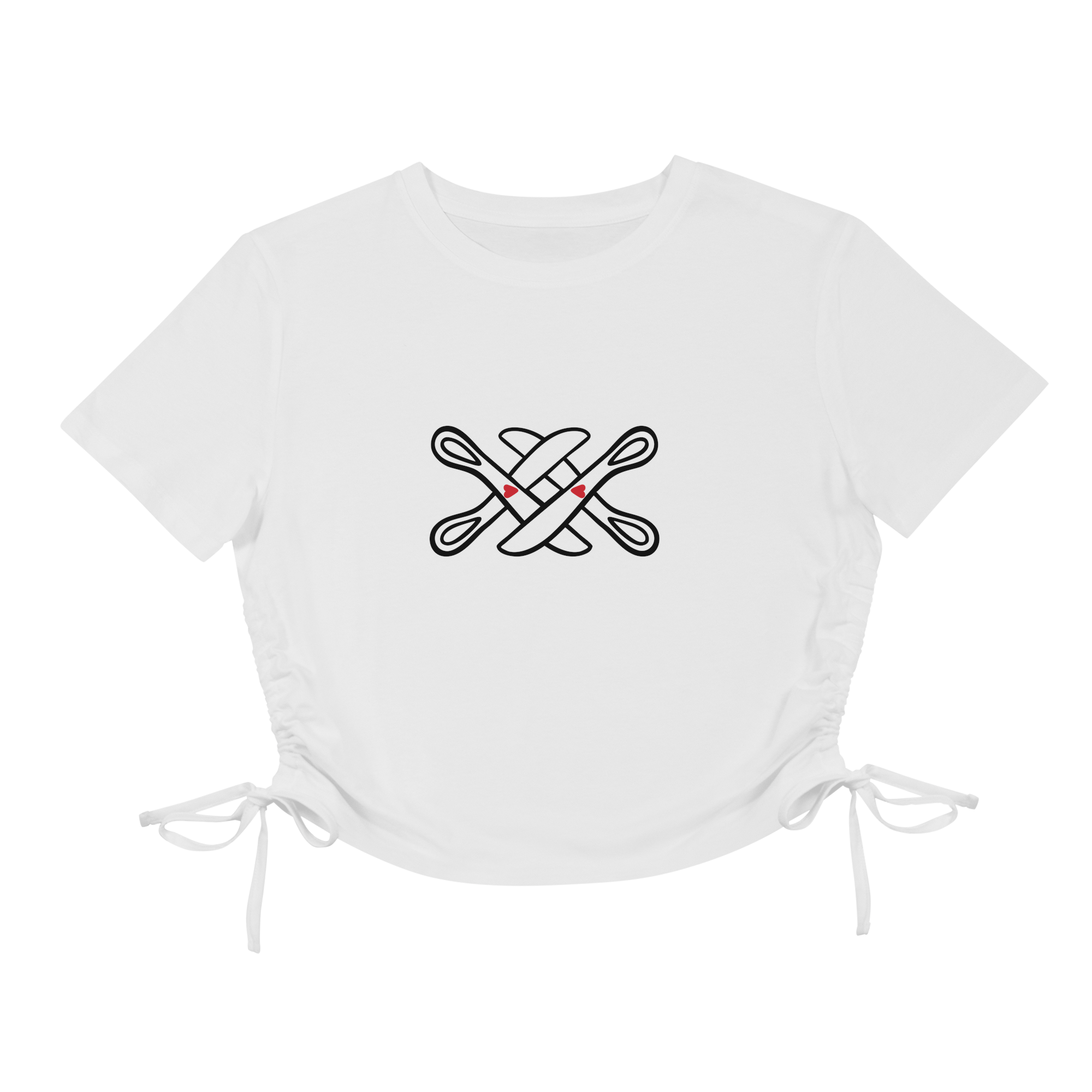 Scissors club - Ruched Baby Tee