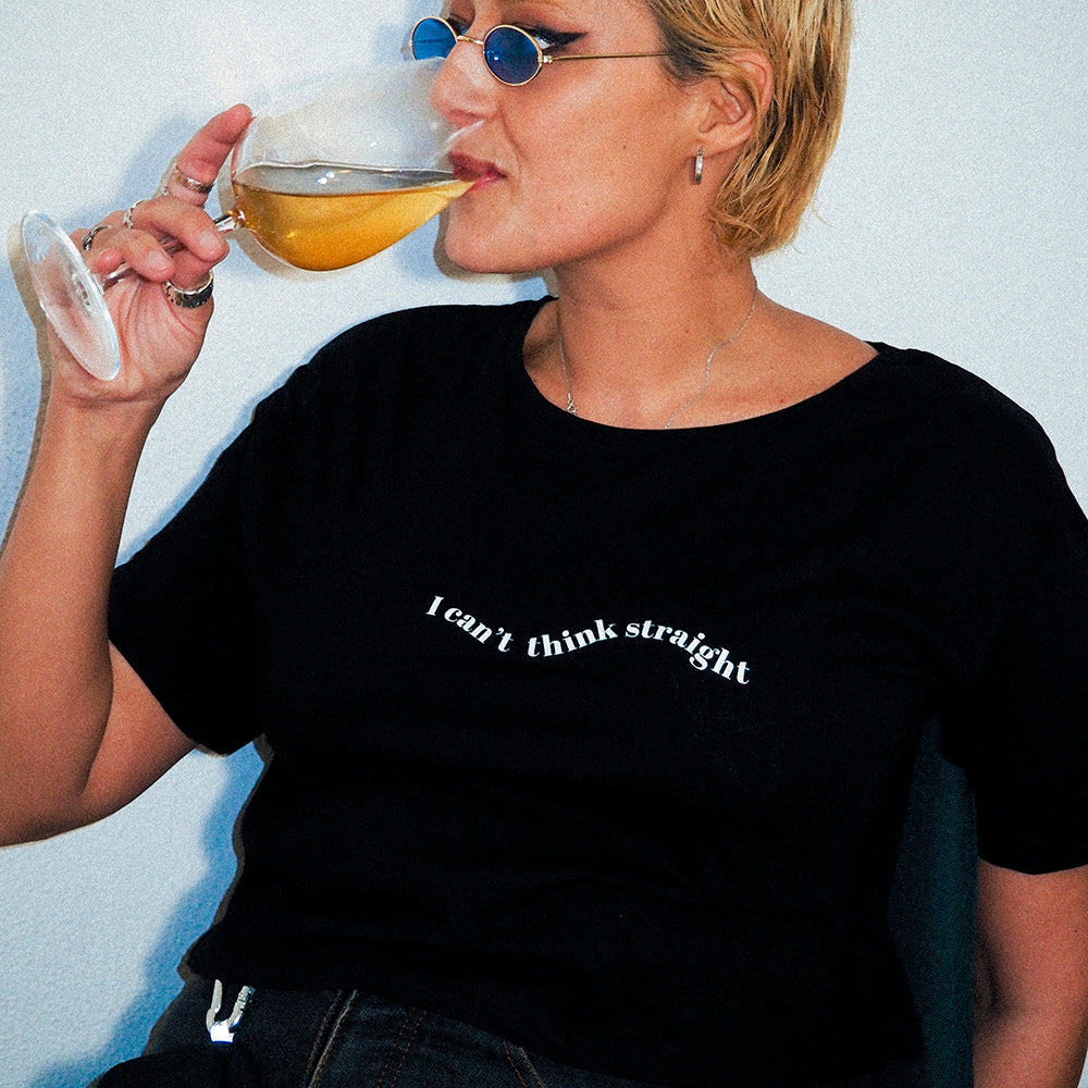 I CAN'T THINK STRAIGHT-CROPPED - Women's Crop Tee