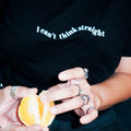 I CAN'T THINK STRAIGHT-CROPPED - Women's Crop Tee