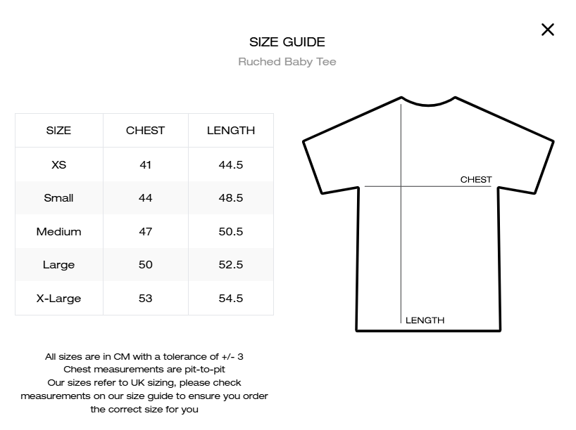 Scissors club - Ruched Baby Tee