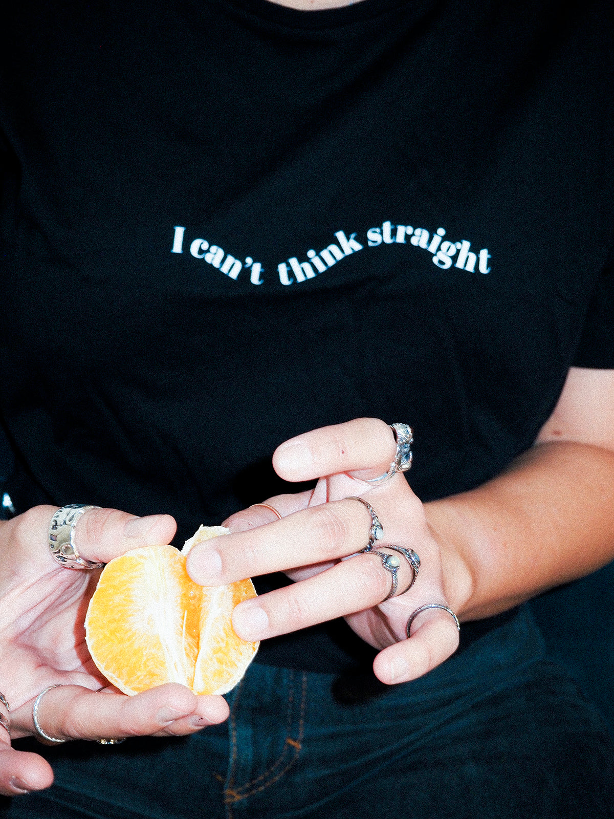 I CAN'T THINK STRAIGHT-CROPPED - Women's Crop Tee